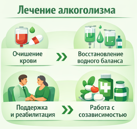 лечение алкоголизма в Добрянке этапы